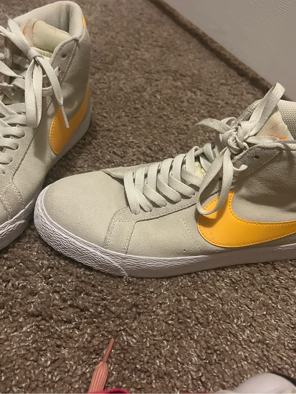 Nike Women's High-Top Sneakers in Light Beige